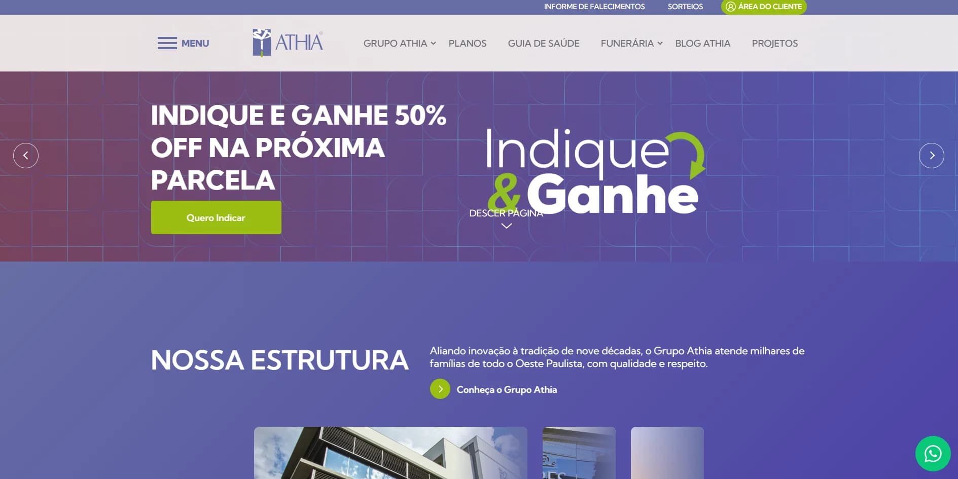 Screenshot do projeto Athia